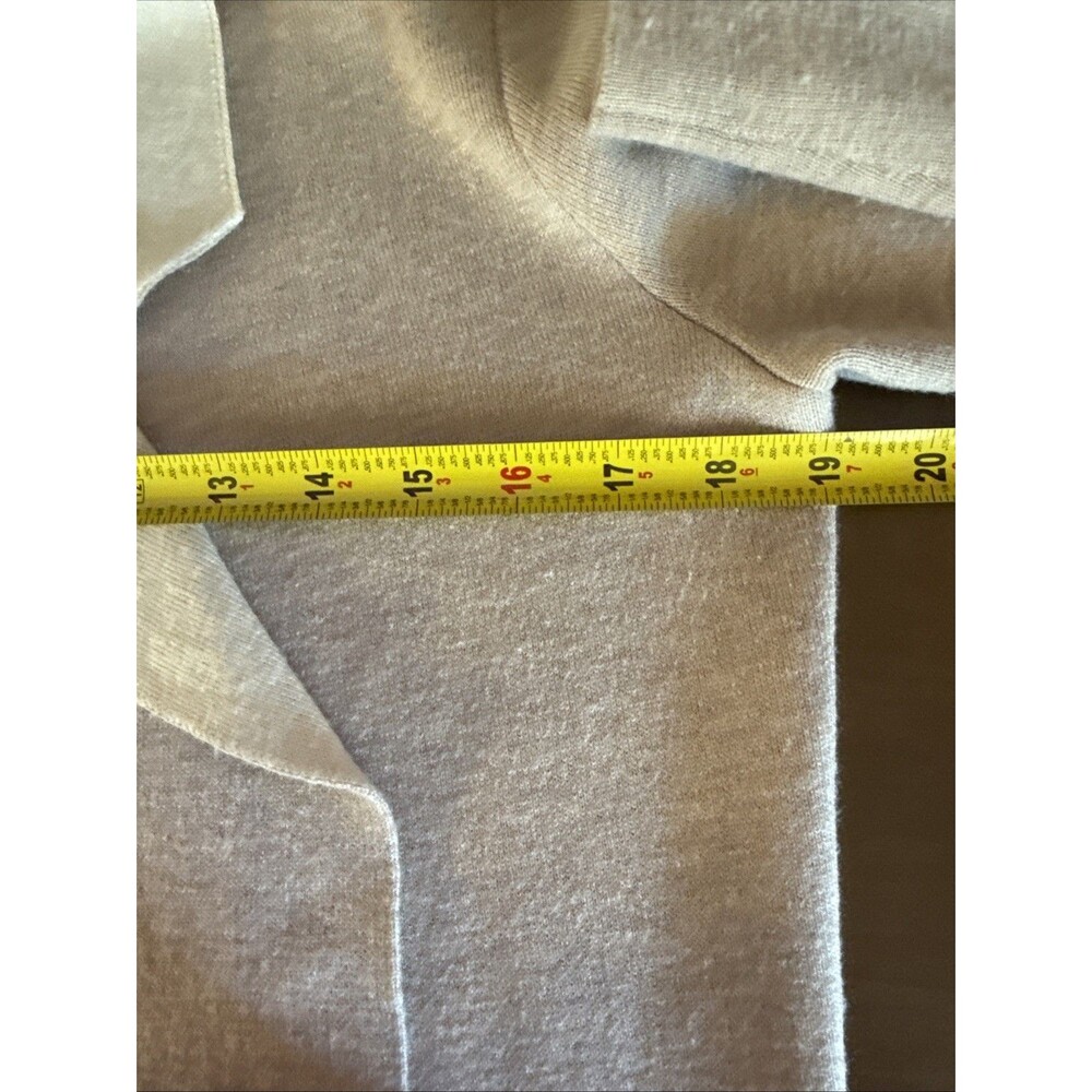 Boden Belted Waterfall Cardigan Tan And Cream Size Medium Wool Blend Pockets - Picture 7 of 9